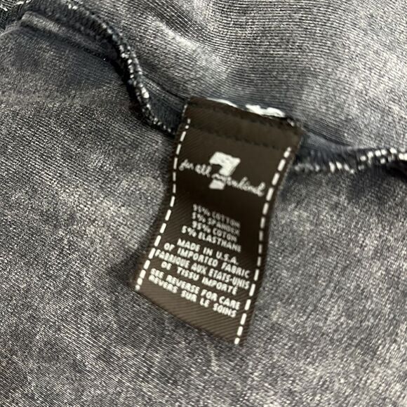 ❤️Last Chance 7 For All Mankind Distressed Print Open Front Jacket Size S - Picture 6 of 9